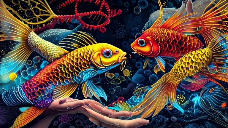 Como a genética molda as cores dos peixes ornamentais