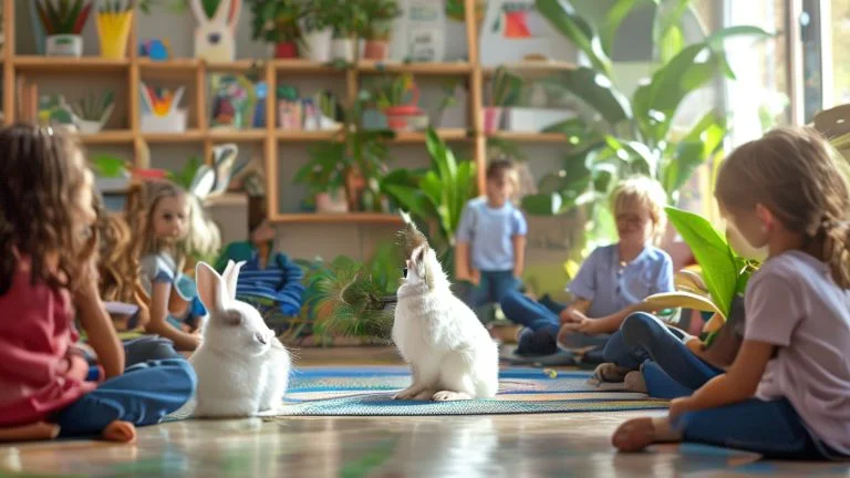 Como a presença de um coelho transformou a rotina na escola