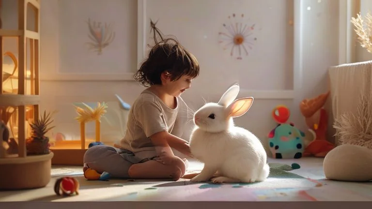 O vínculo especial entre coelhos e crianças com autismo